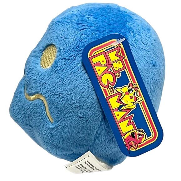 TOY FACTORY MS PACMAN BLUE GHOST PLUSH BANDAI NAMCO CIRCA 2022 - Picture 2 of 7
